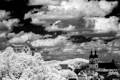 Gößweinstein in Infrarot (Schwarzweiss-Bild)